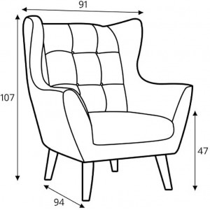 Крісло Henry Etap Sofa на дерев'яних ніжках