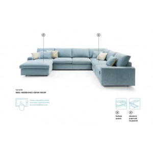 Кутовий диван Karato Gala Collezione м'який правий 360x280 см