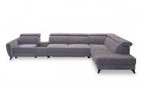 Кутовий диван Lorens Gala Collezione з ліжком і реклайнером 373x216 см