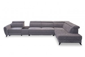 Кутовий диван Lorens Gala Collezione з ліжком і реклайнером 373x216 см