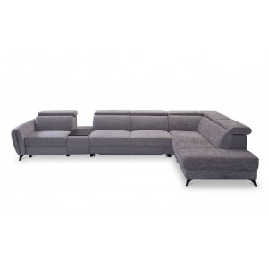 Кутовий диван Lorens Gala Collezione з ліжком і реклайнером 373x216 см