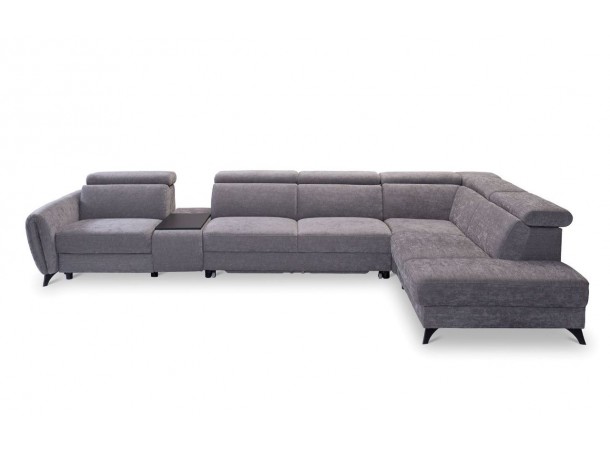 Кутовий диван Lorens Gala Collezione з ліжком і реклайнером 373x216 см