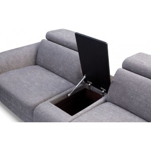 Кутовий диван Lorens Gala Collezione з ліжком і реклайнером 373x216 см