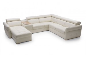 Кутовий диван Massimo Gala Collezione з баром і реклайнером правий 336x268 см