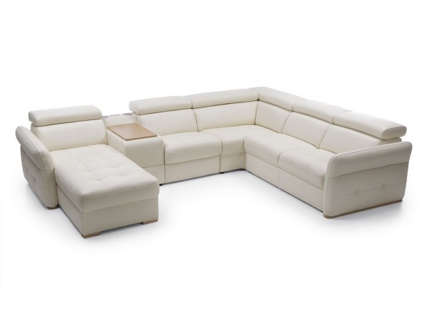Кутовий диван Massimo Gala Collezione з баром і реклайнером правий 336x268 см