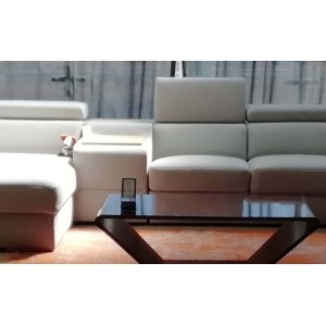 Кутовий диван Plaza Gala Collezione з баром, релаксом і пуфом лівий 426x292 см