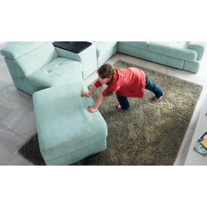 Кутовий диван Belluno Gala Collezione з баром, столиком і реклайнером 359х270 см
