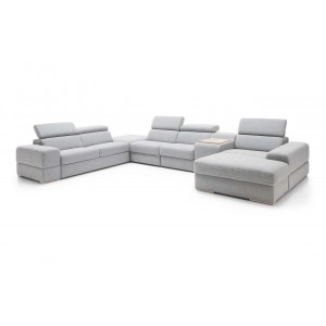 Кутовий диван Plaza Gala Collezione з баром, релаксом і пуфом лівий 426x292 см