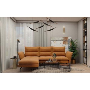 Кутовий диван Axel Gala Collezione правий розкладний 283x185 см