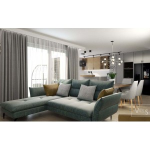 Кутовий диван Axel Gala Collezione правий розкладний 283x185 см
