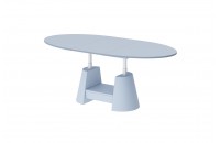 Стіл Calabro MAX Hubertus з ящиком блакитний Amore Colore 140-188 см регульована висота 55-75 см