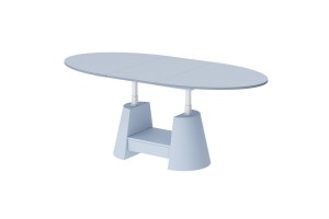Стіл Calabro MAX Hubertus з ящиком блакитний Amore Colore 140-188 см регульована висота 55-75 см