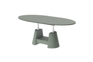Стіл Calabro MAX Hubertus з ящиком зелений Amore Colore 140-188 см регульована висота 55-75 см