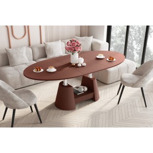 Стіл Calabro MAX Hubertus з ящиком бордо Amore Colore 140-188 см регульована висота 55-75 см