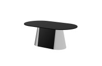 Стіл Capitolo GLAM Hubertus Design чорний глянцевий 160-208 см