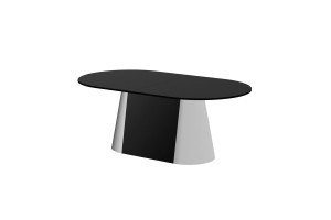 Стіл Capitolo GLAM Hubertus Design чорний глянцевий 160-208 см
