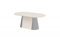 Стіл Capitolo GLAM Hubertus Design кашемір глянцевий 160-208 см