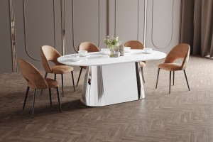 Стіл Capitolo GLAM Hubertus Design білий глянцевий 160-208 см