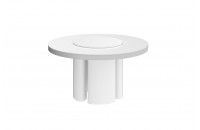 Стіл Miracolo GLAM Hubertus Design білий глянцевий 140 см з обертвою стільницею