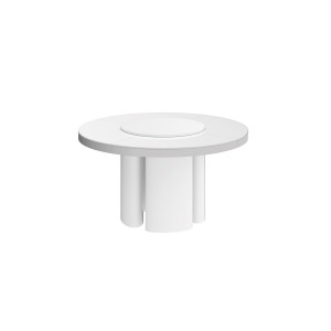 Стіл Miracolo GLAM Hubertus Design білий глянцевий 140 см з обертвою стільницею