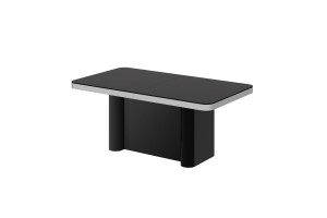Стіл Portofino GLAM Hubertus Design чорний глянцевий 160-412 см