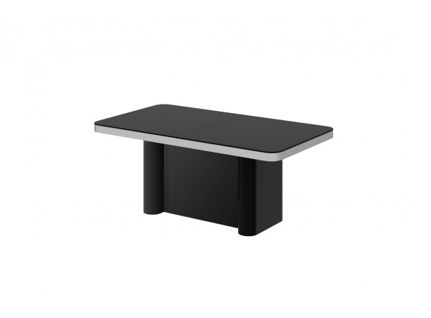 Стіл Portofino GLAM Hubertus Design чорний глянцевий 160-412 см