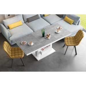 Стіл Quadro Max Hubertus з ящиком сірий камінь 120-170 см висота 54-74 см Стіл Quadro Max Hubertus з ящиком сірий камінь 120-170 см висота 54-74 см