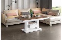 Стіл Quadro Max Hubertus з ящиком лава камінь 120-170 см висота 54-74 см