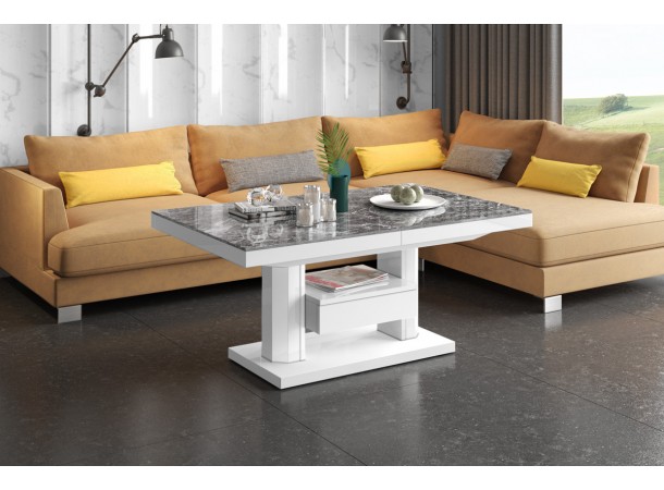 Стіл Quadro Max Hubertus з ящиком Venatino темний 120-170 см висота 54-74 см