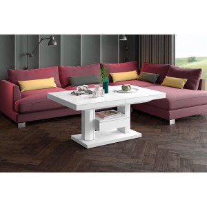 Стіл Quadro Max Hubertus з ящиком білий 120-170 см висота 54-74 см