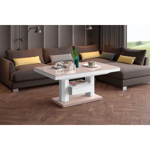 Стіл Quadro Max Hubertus з ящиком капучіно 120-170 см висота 54-74 см