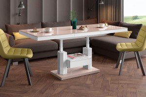 Стіл Quadro Max Hubertus з ящиком капучіно 120-170 см висота 54-74 см