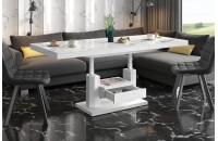 Стіл Quadro Max Hubertus з ящиком Venatino білий 120-170 см висота 54-74 см