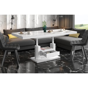 Стіл Quadro Max Hubertus з ящиком Venatino білий 120-170 см висота 54-74 см