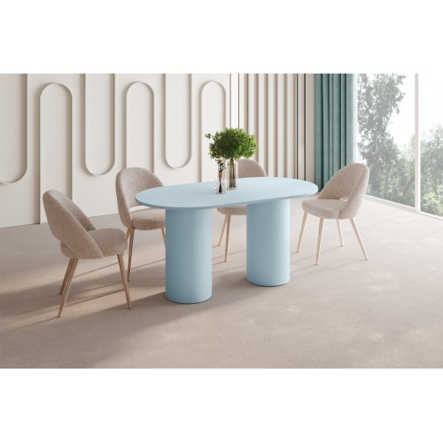 Стіл Roseto Hubertus Design блакитний Amore Colore 150 см