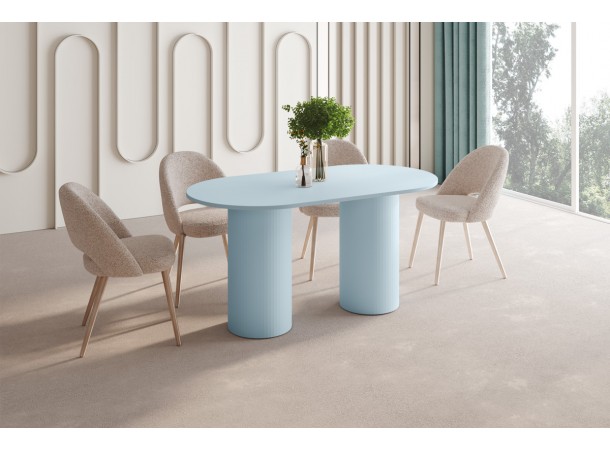 Стіл Roseto Hubertus блакитний Amore Colore 150 см