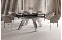 Стіл Rotante 2 GLAM Hubertus Design чорний глянцевий 160 см з обертвою стільницею