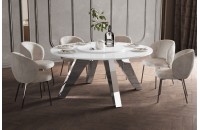 Стіл Rotante GLAM Hubertus Design білий глянцевий 160 см з обертвою стільницею