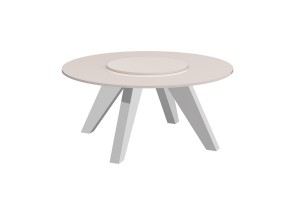 Стіл Rotante GLAM Hubertus Design кашемір глянцевий 160 см з обертвою стільницею