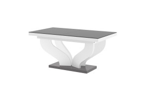 Стіл Viva Hubertus Design сірий з білим матовий - ніжки білі 160-208-256 см