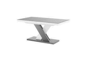 Стіл Xenon Lux Hubertus сірий з білим матовий 160-208-256 см