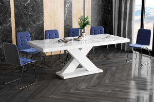Стіл Xenon Hubertus Design Venatino білий глянцевий 160-210 см
