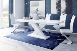 Стіл Xenon Hubertus Design білий глянцевий 160-210 см