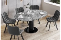 Стіл Solo Lux Hubertus Venatino темний глянцевий розкладний 100-144 см