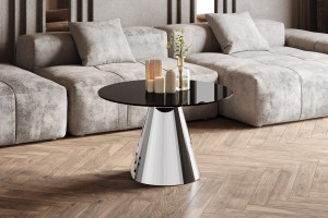 Столик Pineto mini GLAM Hubertus Design чорний глянцевий 80 см