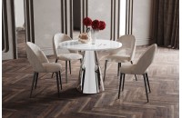 Столик Pineto mini GLAM Hubertus Design білий глянцевий 80 см