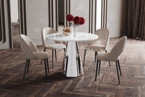 Столик Pineto mini GLAM Hubertus Design білий глянцевий 80 см