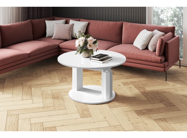 Стіл Primo Lux Hubertus білий 100-144 см регульована висота 54-74 см Стіл Primo Lux Hubertus білий 100-144 см регульована висота 54-74 см