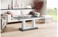 Столик Quadro Lux Hubertus сірий з білим 120-170 см висота 55-75 см