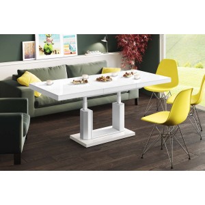 Столик Quadro Lux Hubertus білий 120-170 см висота 55-75 см